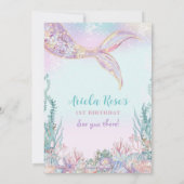 Ätherische Meerjungfrau Bash unter dem Meeresbecke Einladung (Rückseite)