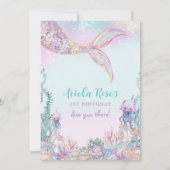 Ätherische Meerjungfrau Bash unter dem Meeresbecke Einladung (Rückseite)
