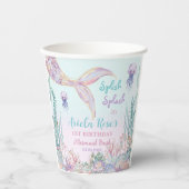 Ätherische Meerjungfrau Bash unter dem Meeresbecke Pappbecher (Vorderseite)