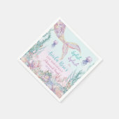 Ätherische Meerjungfrau Bash unter dem Meeresbecke Serviette (Ecke)