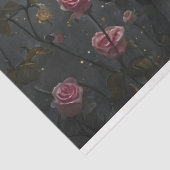 Ätherische Mühle umgeben von lebhaften rosa Rosen Seidenpapier (Ausschnitt)