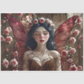 Ätherische Mühle umgeben von lebhaften rosa Rosen Seidenpapier (Vorderseite)