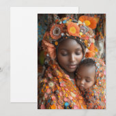 Ätherische Mutter Kind lebhaft Traditionelle Kleid Einladung (Vorne/Hinten)
