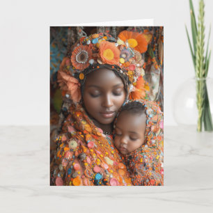 Ätherische Mutter Kind lebhaft Traditionelle Kleid Einladung