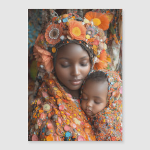 Ätherische Mutter Kind lebhaft Traditionelle Kleid Magneteinladung