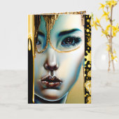 Ätherische Mystische Göttin in Gold Karte (Gelbe Blume)