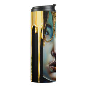 Ätherische Mystische Göttin in Gold Thermosbecher (Nach links gedreht)