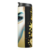 Ätherische Mystische Göttin in Gold Thermosbecher (Nach rechts gedreht)