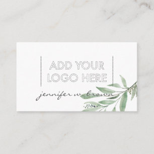 Ätherische Öle Florale grüne elegante Boho-Logo Visitenkarte