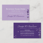 ätherische Öle Lavendel Lila Visitenkarte (Vorne/Hinten)