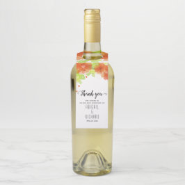 ätherische Orangen-Blume, Blumenhochzeit Flaschenanhänger