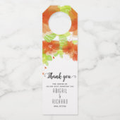 ätherische Orangen-Blume, Blumenhochzeit Flaschenanhänger (Vorderseite)