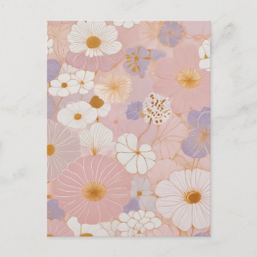 Ätherische Pastellblüte Postkarte (Vorderseite)