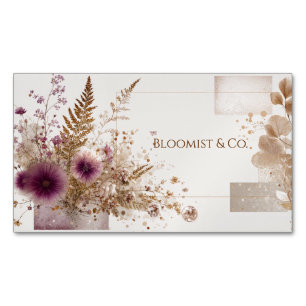 Ätherische Pflaume Distel Gold Botanisch Magnetische Visitenkarte