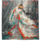 Ätherische Prinzessin in einem Fantasy-Garten Duschvorhang (Vorderseite)