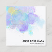 ** Ätherische QR ABSTRAKTES AP46-Gold-Glitzer-Logo Quadratische Visitenkarte (Vorderseite)