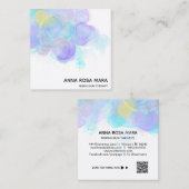 ** Ätherische QR ABSTRAKTES AP46-Gold-Glitzer-Logo Quadratische Visitenkarte (Vorne/Hinten)