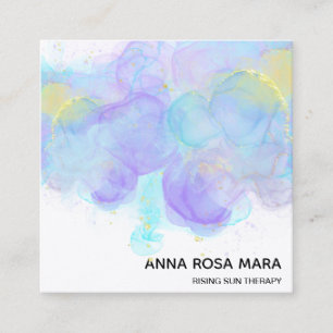 ** Ätherische QR ABSTRAKTES AP46-Gold-Glitzer-Logo Quadratische Visitenkarte