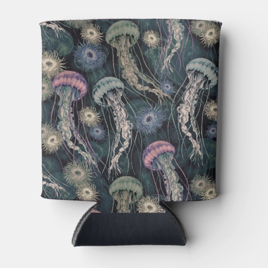 Ätherische Quallen und Anemone in Aquamarin und ro Dosenkühler (Vorderseite)