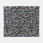 Ätherische Quallen und Anemone in Aquamarin und ro Fleecedecke (Vorderseite (Horizontal))