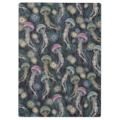 Ätherische Quallen und Anemone in Aquamarin und ro Klemmbrett (Rückseite)