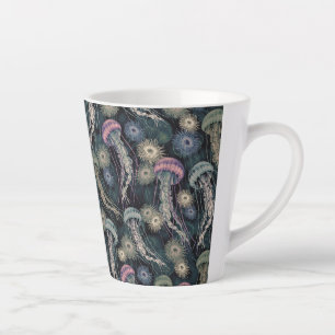 Ätherische Quallen und Anemone in Aquamarin und ro Milchtasse