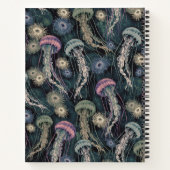Ätherische Quallen und Anemone in Aquamarin und ro Notizblock (Rückseite)