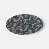 Ätherische Quallen und Anemone in Aquamarin und ro Pappteller (Schrägansicht)