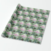 Ätherische rosa Orchideen und Bambus Geschenkpapier (Ungerollt)
