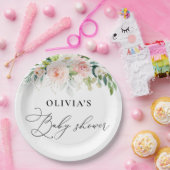 Ätherische Rosa Rosen Babydusche Papierplatte Pappteller (Party)