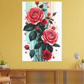 Ätherische Rose Leinwanddruck (Insitu (Wohnzimmer))