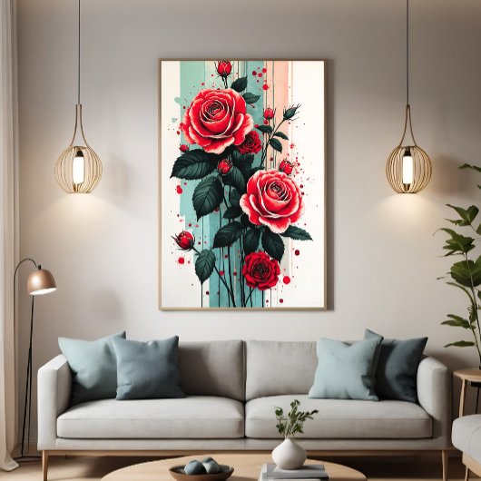 Ätherische Rose Leinwanddruck