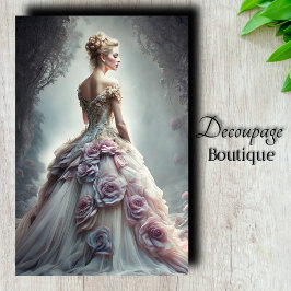 Ätherische Rose Nebel Decoupage Seidenpapier