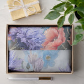 Ätherische rote Pflaumen und violette Blumen Dekou Seidenpapier (Geschenk)