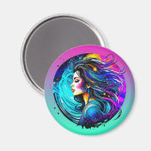 Ätherische schöne Frau nie aufhören zu träumen Magnet (Vorderseite/Rückseite)