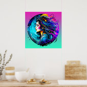 Ätherische schöne Frau nie aufhören zu träumen Poster (Küche)