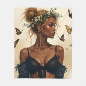 Ätherische Schönheit in Bloom Fleecedecke (Vorderseite)