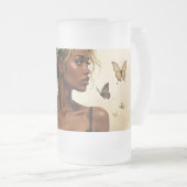 Ätherische Schönheit in Bloom Mattglas Bierglas (VorderseiteRechts)