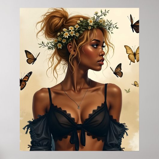 Ätherische Schönheit in Bloom Poster (Vorne)