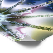 Ätherische Silber-Spitzen-Traumlandschaft-Blumen-F Poster (Ecke)