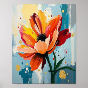 Ätherische Strahlkraft: Eine abstrakte botanische Poster