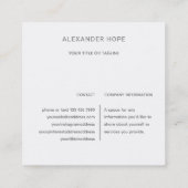 Ätherische Strahlung | Rosa und Gold Quadratische Visitenkarte (Rückseite)