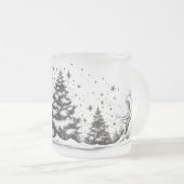 Ätherische Tintenimpressen: Tintenlinie in Weihnac Mattglastasse (VorderseiteRechts)