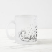 Ätherische Tintenimpressen: Tintenlinie in Weihnac Mattglastasse (Links)