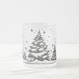 Ätherische Tintenimpressen: Tintenlinie in Weihnac Mattglastasse