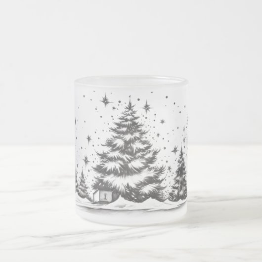 Ätherische Tintenimpressen: Tintenlinie in Weihnac Mattglastasse (Mittel)