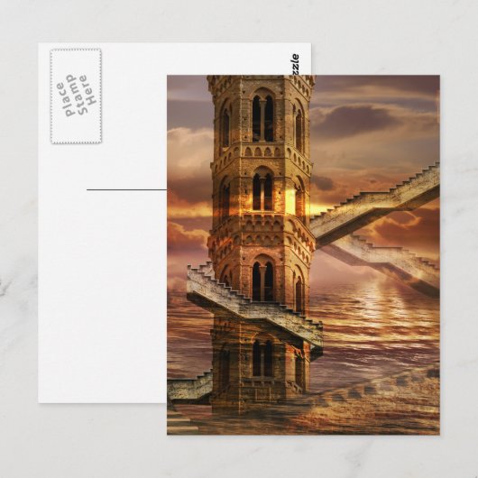 Ätherische Türme Postkarte (Vorne/Hinten)