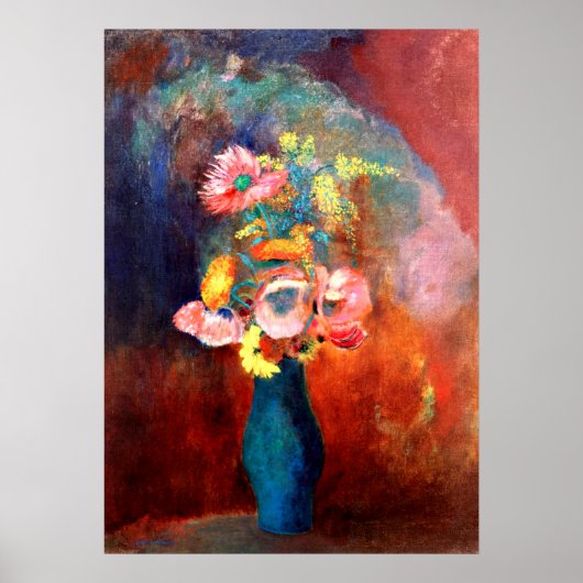 Ätherische Vase von Blume, Gemälde von Odilon Redo Poster (Vorne)