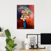 Ätherische Vase von Blume, Gemälde von Odilon Redo Poster (Heimbüro)