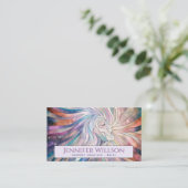 Ätherische Verbindung - kosmischer Energiefluss Visitenkarte (Stehend Vorderseite)